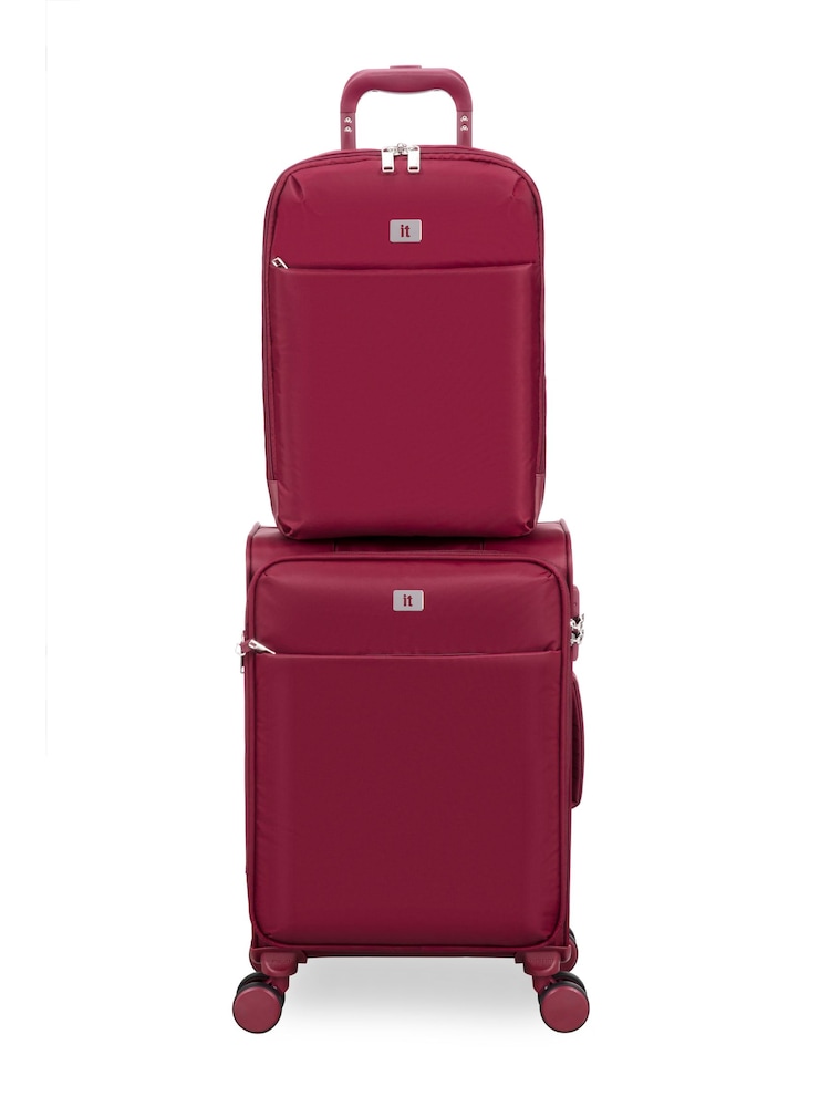 IT Luggage Red Lustrous Luxe French Port Backpack - Image 1 of 9