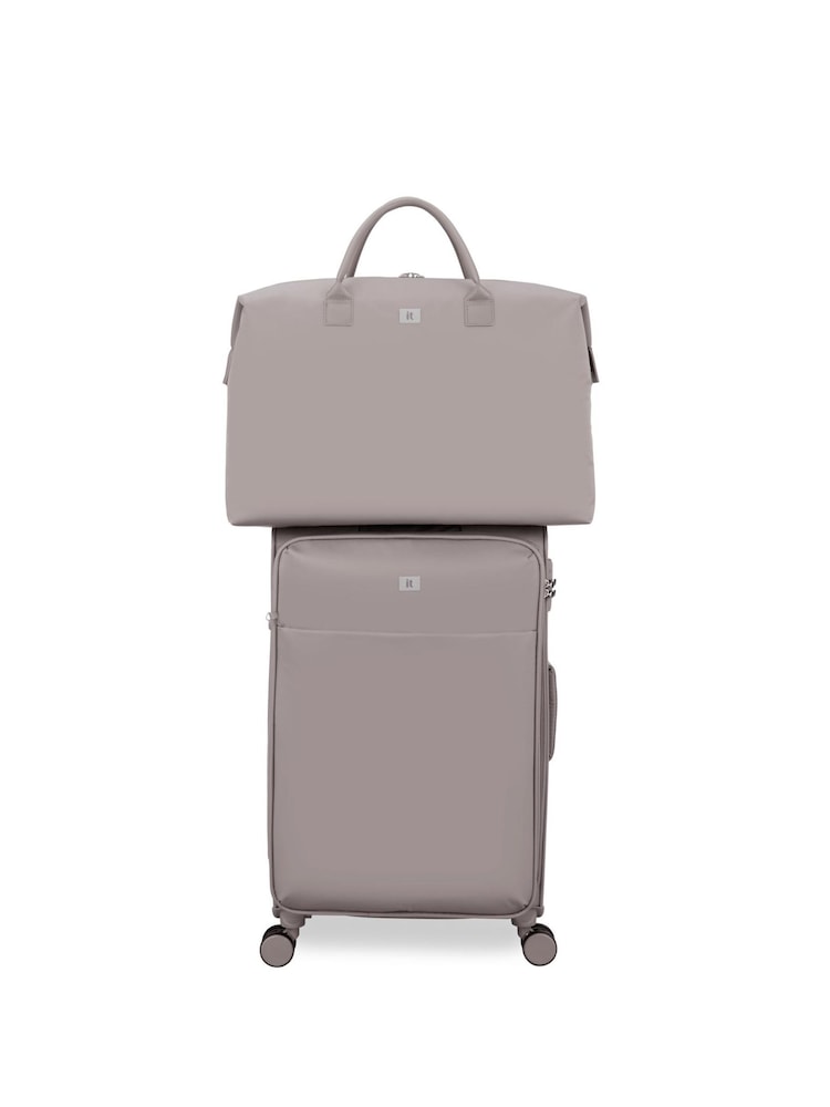 IT Luggage Large Grey Lustrous Luxe Moon Rock Holdall - Image 1 of 10