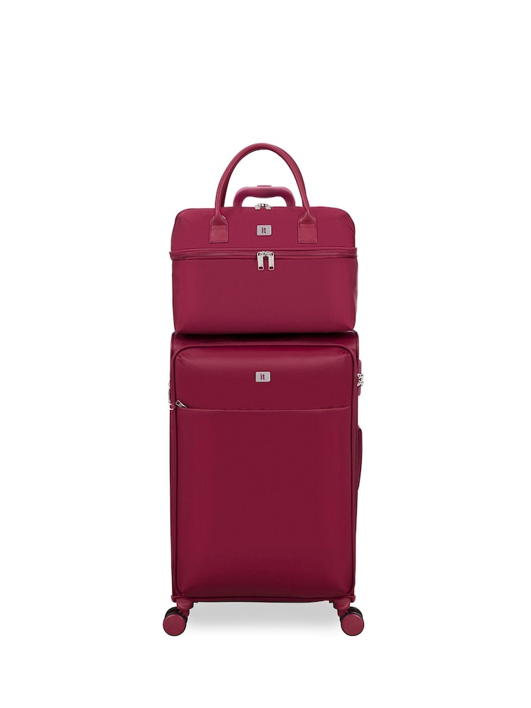 IT Luggage Small Red Lustrous Luxe French Port Holdall - Image 1 of 8