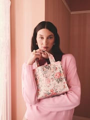 Cath Kidston Cream Hackney Rose Small Book Bag - Image 1 of 5