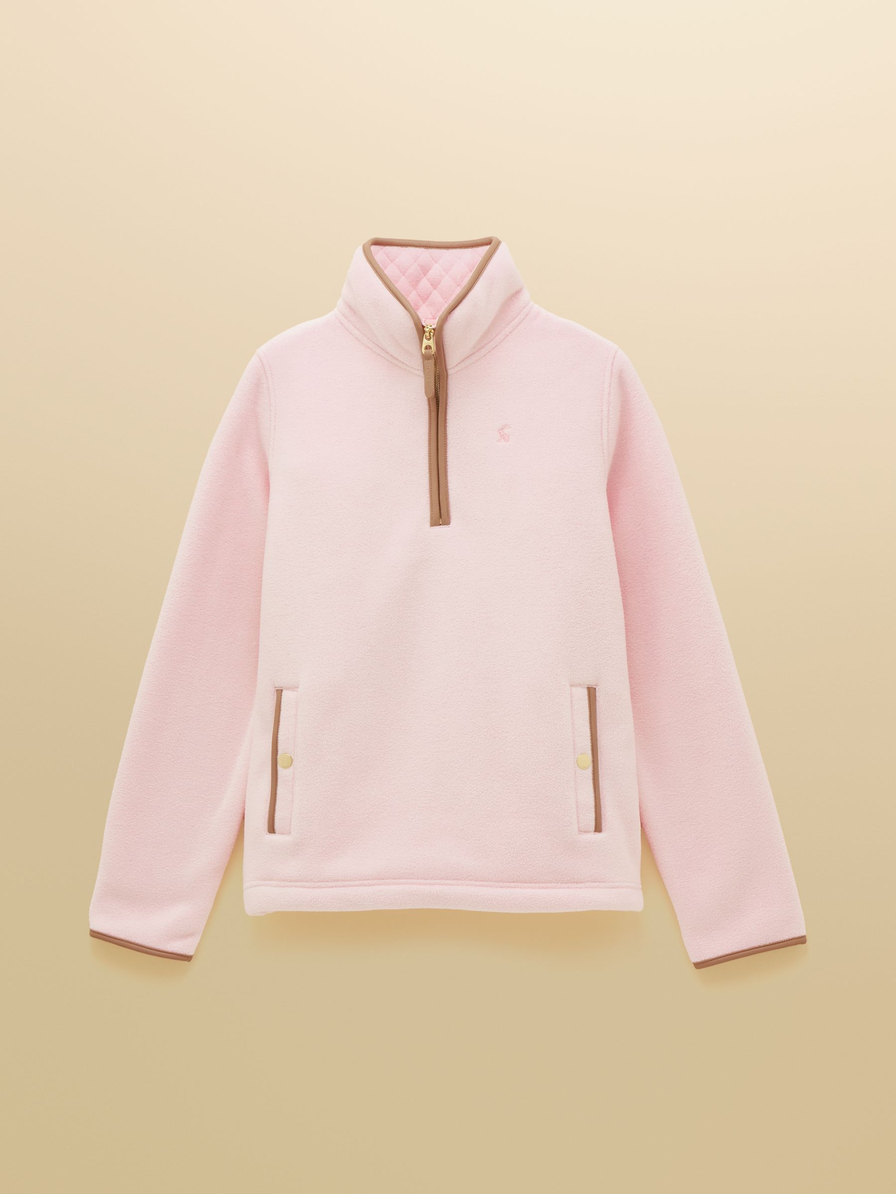 Buy Joules Heritage Light Pink Quarter Zip Polar Fleece from the