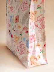 Cath Kidston Cream Valentines Print Large Book Bag - Image 4 of 6