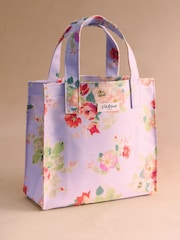 Cath Kidston Lilac Purple Archive Floral Bunches Cotton Jute Small Book Bag - Image 1 of 3