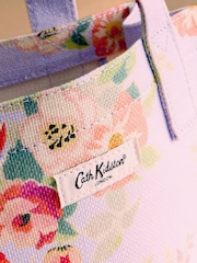 Cath Kidston Lilac Purple Archive Floral Bunches Cotton Jute Small Book Bag - Image 2 of 3