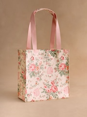 Cath Kidston Cream Hackney Rose Medium Book Bag - Image 1 of 3