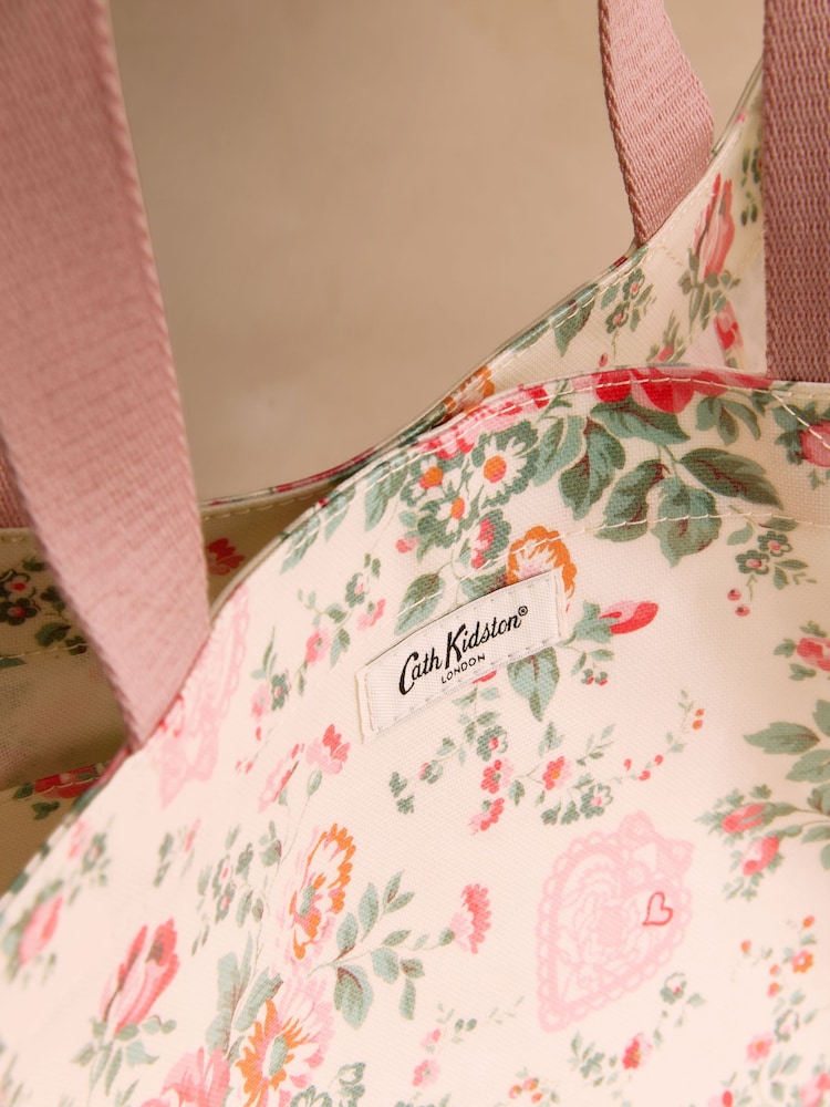 Cath Kidston Cream Hackney Rose Medium Book Bag - Image 2 of 3