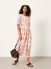 FatFace Alice Ivory Vintage Bloom Midi Dress - Image 5 of 6