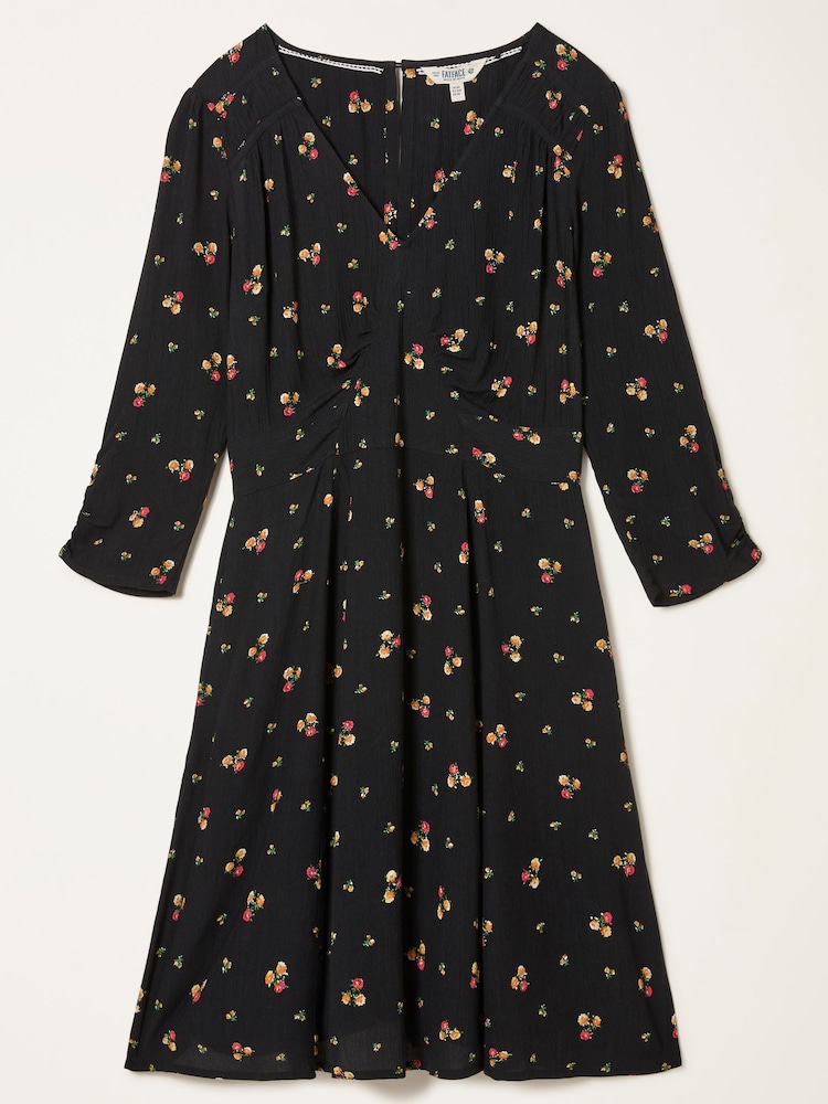 FatFace Anya Black Ditsy Pop Dress - Image 5 of 5