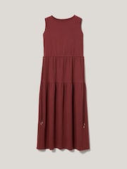 Jigsaw Light Brown Fine Crinkle Jersey Maxi Dress - Image 6 of 6