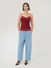 Jigsaw Red Modal Lace Vest - Image 5 of 7