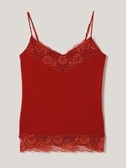 Jigsaw Red Modal Lace Vest - Image 7 of 7