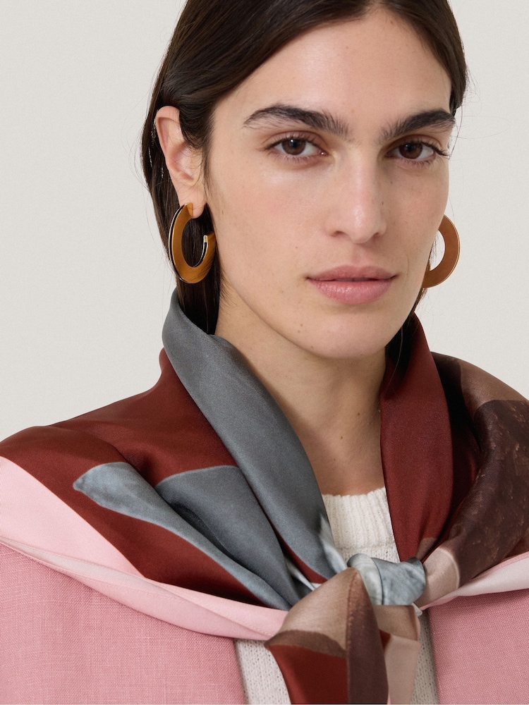 Jigsaw Green Two Tone Disc Hoop Earrings - Image 3 of 3 Jigsaw Green Two Tone Disc Hoop Earrings - Image 3 of 3