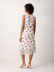 Jigsaw Purple Lily Silk Trim Layered Skirt - Image 2 of 4