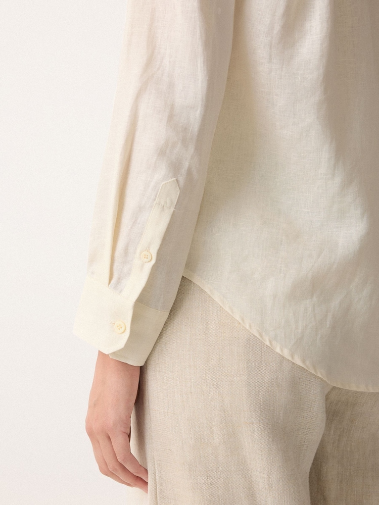 Jigsaw White Classic Linen Shirt - Image 2 of 5
