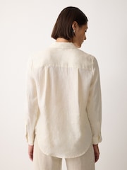 Jigsaw White Classic Linen Shirt - Image 5 of 5