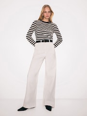 Jigsaw White Lucia Wide Leg Jeans - Image 1 of 3
