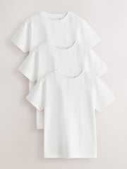 White Regular Fit Short Sleeve T-Shirts 3 Pack (3-16yrs) - Image 1 of 5