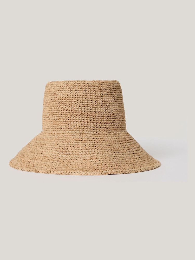 Jigsaw Natural Straw Bucket Hat - Image 1 of 3 Jigsaw Natural Straw Bucket Hat - Image 1 of 3