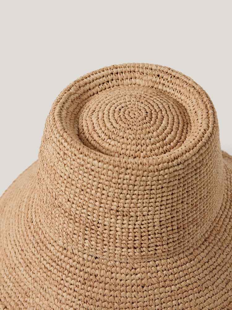 Jigsaw Natural Straw Bucket Hat - Image 2 of 3 Jigsaw Natural Straw Bucket Hat - Image 2 of 3