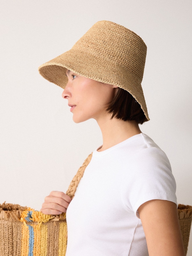 Jigsaw Natural Straw Bucket Hat - Image 3 of 3 Jigsaw Natural Straw Bucket Hat - Image 3 of 3