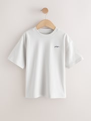 Light Grey/Brown/Dark Grey/Green Short Sleeve Logo Chest Graphic T-Shirts 4 Pack (3-16yrs) - Image 3 of 8