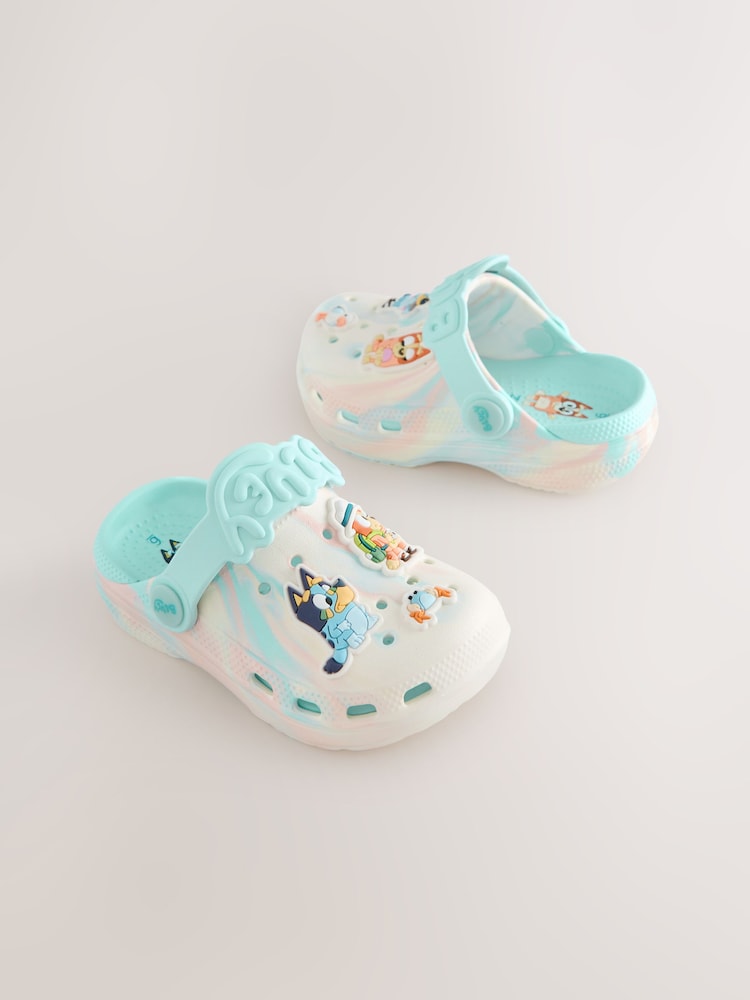 Cream/Blue Bluey Character Clogs - Image 1 of 5 Cream/Blue Bluey Character Clogs - Image 1 of 5