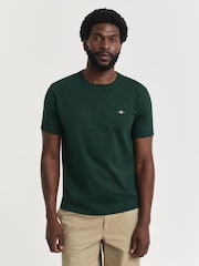 Verde - Camiseta com logotipo do escudo GANT - Imagem 1 de 5