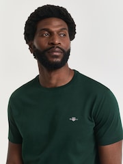 Verde - Camiseta com logotipo do escudo GANT - Imagem 4 de 5