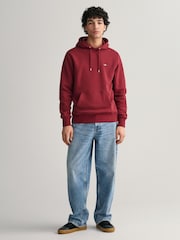 GANT Red Regular Fit Shield Logo Hoodie - Image 3 of 4