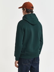 GANT Green Regular Fit Shield Logo Hoodie - Image 3 of 4