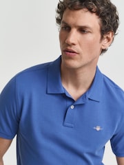 GANT Light Blue Regular Shield Polo Shirt - Image 4 of 4
