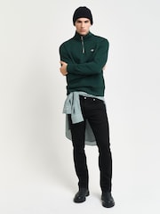 GANT Green Shield Logo Half Zip Sweatshirt - Image 3 of 5