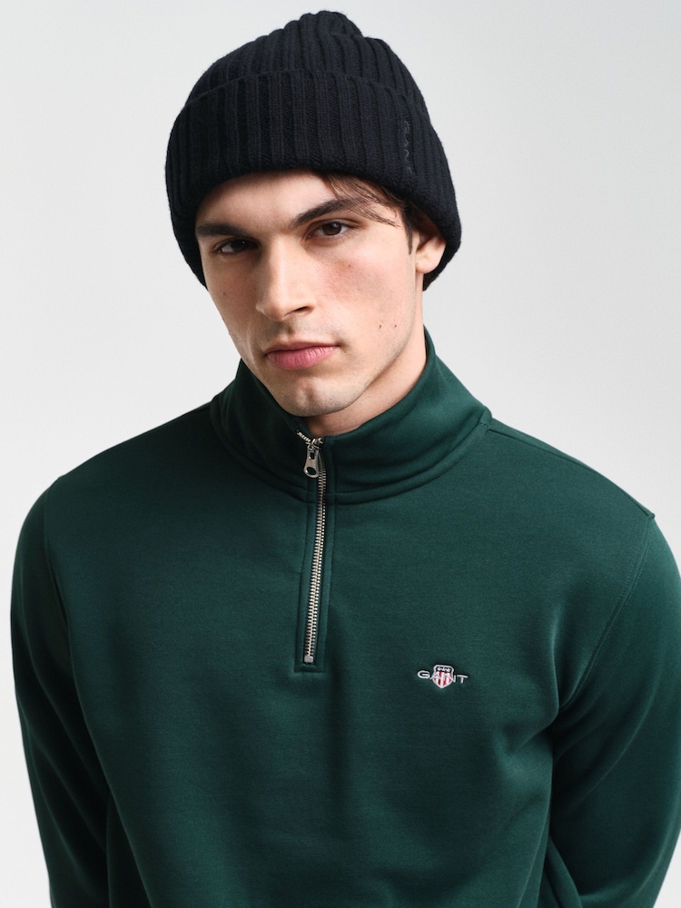 GANT Green Shield Logo Half Zip Sweatshirt - Image 5 of 5