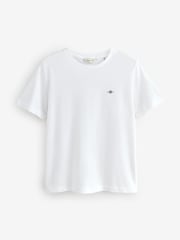GANT White Shield Logo T-Shirt - Image 5 of 5