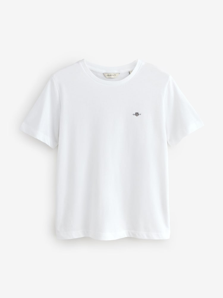 GANT White Shield Logo T-Shirt - Image 5 of 5