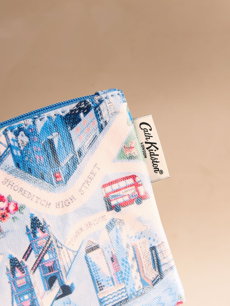Cath Kidston Blue London Town Print Zipped Purse - Image 2 of 3