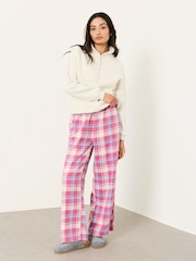 Pinkes Kariertes Jacquard-Herz - FatFace Boyfriend-Pyjamahose - Bild 5 von 6