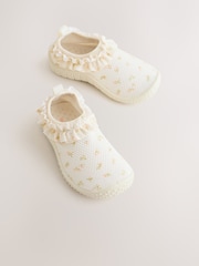 Cream Floral Swim Socks - Image 1 of 5