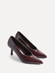Linzi Brown Bellamy V-Shaped Closed Toe Court Heels - Image 5 of 5