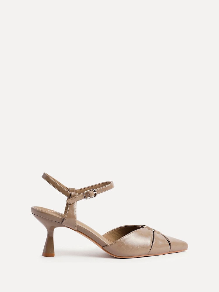 Linzi Natural Pivot Stiletto Court Heels With Eyelet Front Detail - Image 2 of 5 Linzi Natural Pivot Stiletto Court Heels With Eyelet Front Detail - Image 2 of 5