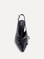Linzi Blue Ribbon Slingback Courts Heel With Front Bow Detail - Image 4 of 5