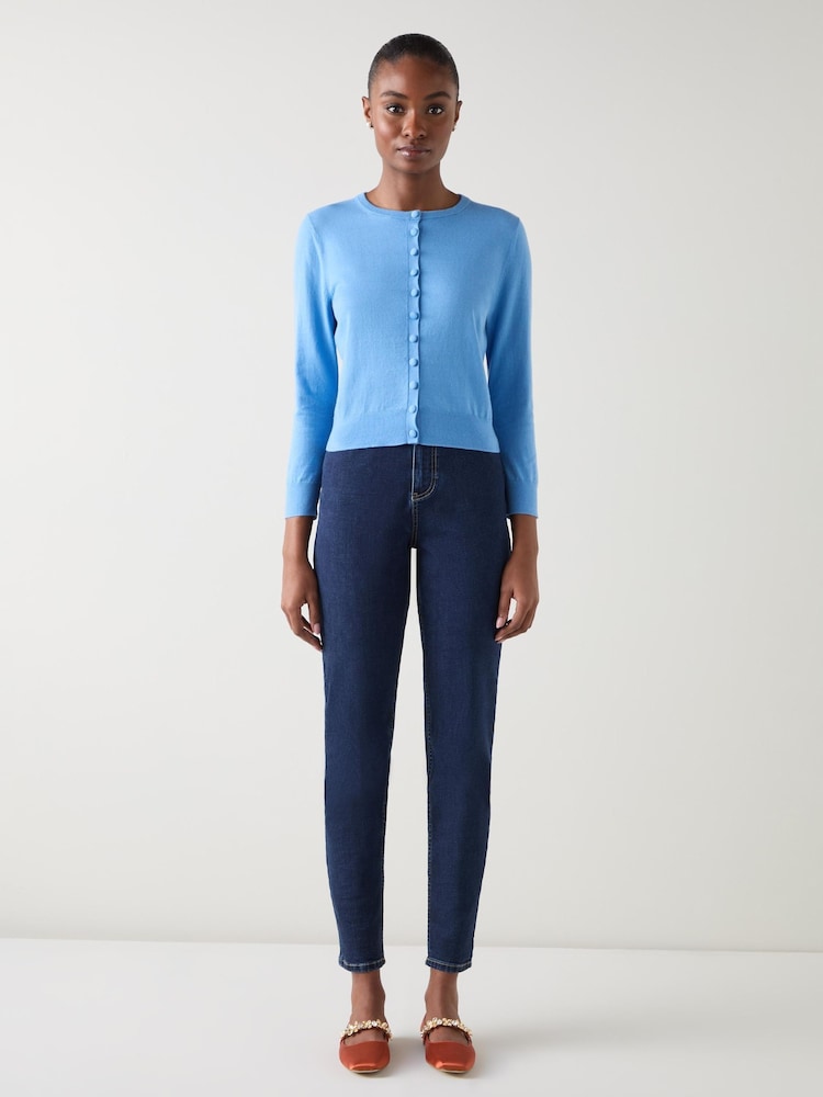 LK Bennett Lottie Plain Fine Gauge Cardigan - Imagem 1 de 3