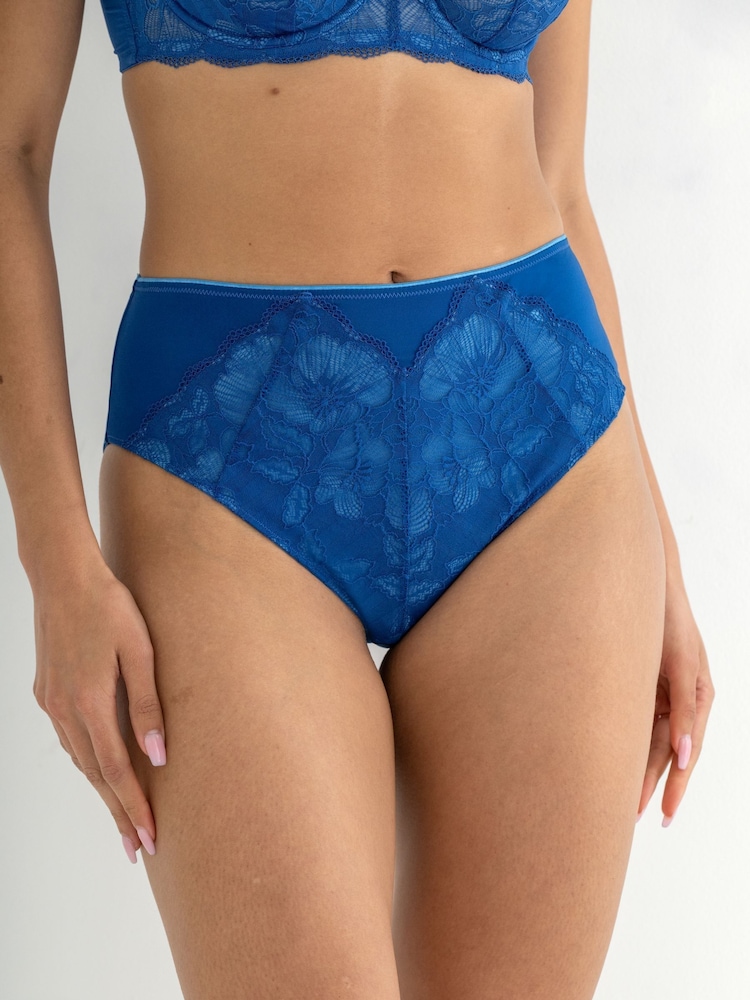 Pour Moi Blue Atelier Lace Briefs - Image 2 of 4 Pour Moi Blue Atelier Lace Briefs - Image 2 of 4