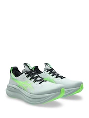 ASICS White/Green Gel Nimbus 28 Running Trainers - Image 4 of 7