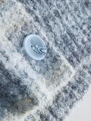 Blue Multi Spacedye Knitted Crew Neck Cardigan - Image 3 of 3