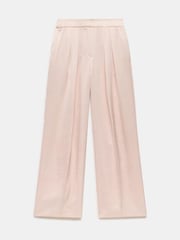 Mint Velvet Pink Pleated Wide Leg Trousers - Image 7 of 8