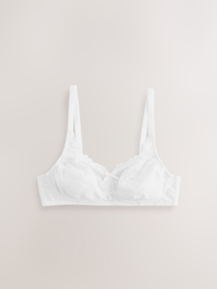 Black/White/Almond Nude Total Support Full Cup Lace Ultimate Comfort Bras 3 Pack - Image 2 of 5 Black/White/Almond Nude Total Support Full Cup Lace Ultimate Comfort Bras 3 Pack - Image 2 of 5