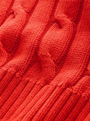 Röd tipp - Cotton Cable Knit V-Neck Jumper - Bild 7 av 7