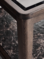 Dark Oak Brunswick Ceramic and Glass Coffee Table - Image 3 of 6