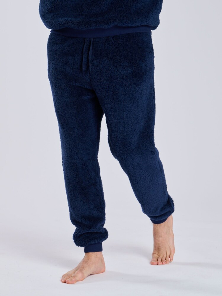 Loungeable Blue Sherpa Lounge Joggers - Image 1 of 5 Loungeable Blue Sherpa Lounge Joggers - Image 1 of 5